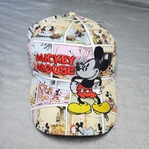 Disney Mickey Mouse Comic Strip Baseball Cap Adjustable‎ Print Embroidered